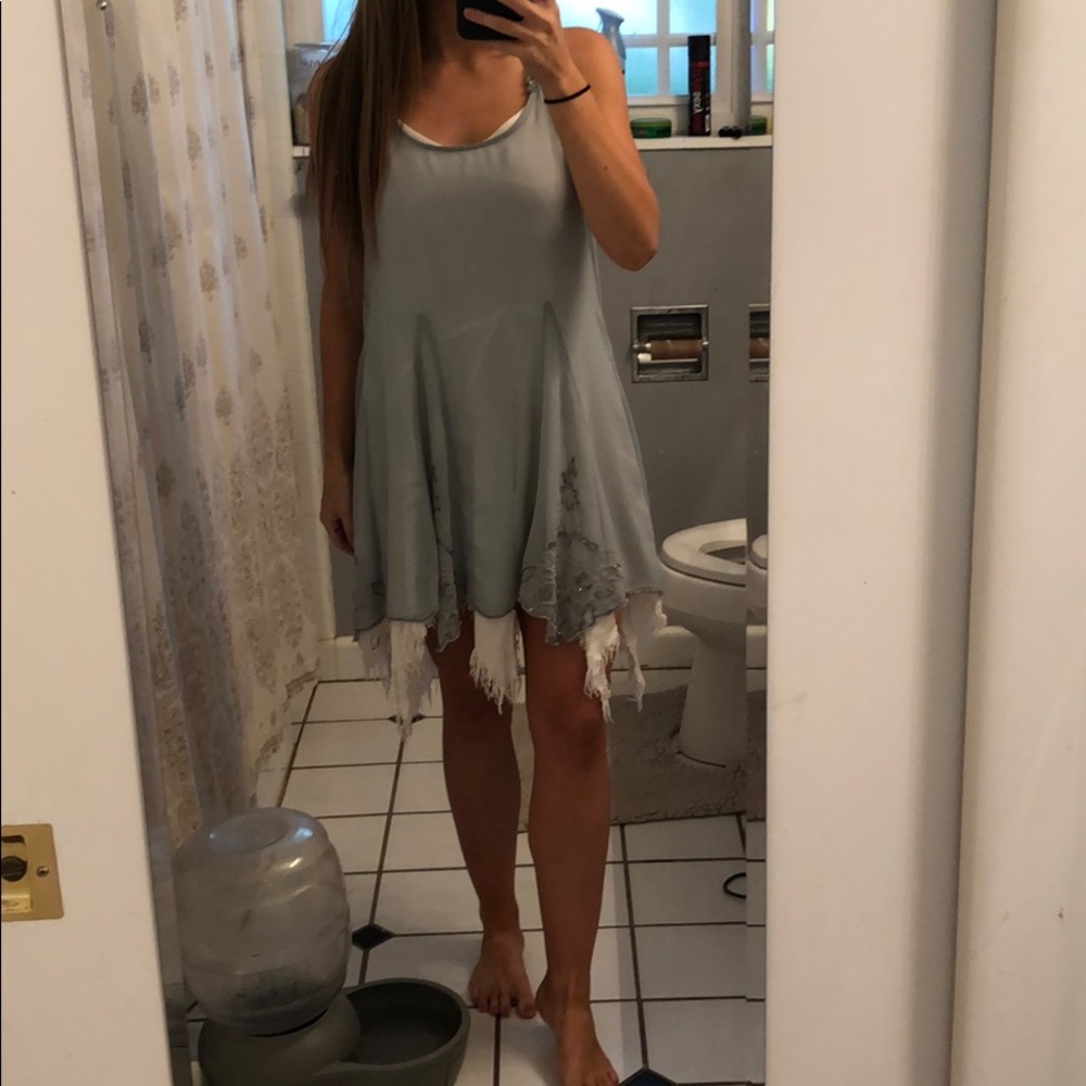 Free people sheer embellished slip